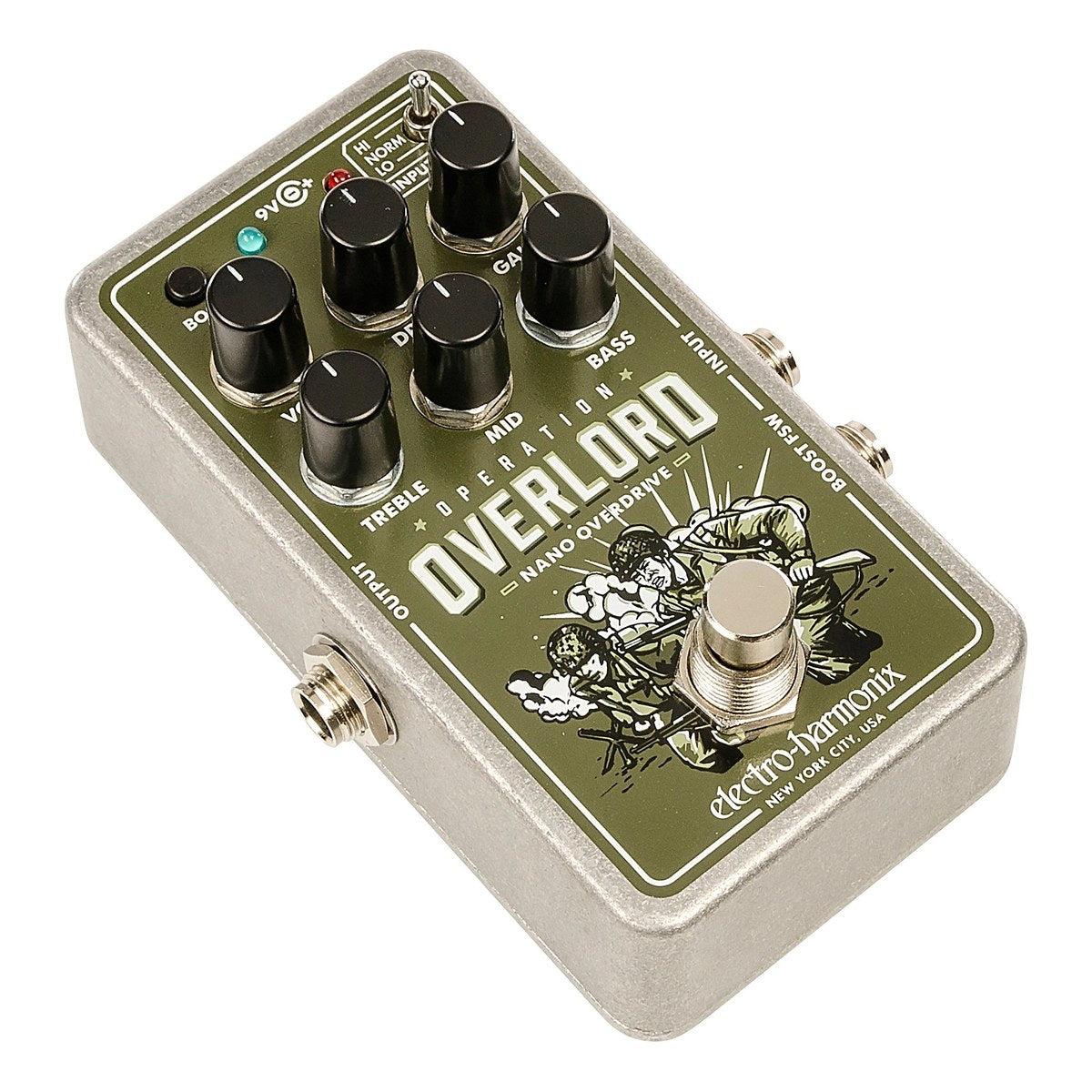 Phơ Overdrive Electro-Harmonix Nano Operation Overlord - Nano Operation Overlord nhìn chéo bên trái, thấy jack OUTPUT