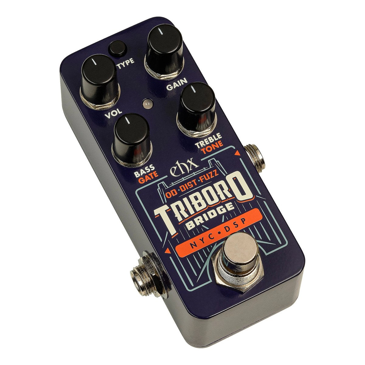 Phơ Overdrive Electro-Harmonix Pico Triboro Bridge - Pico Triboro Bridge nhìn chéo bên trái, thấy jack OUTPUT