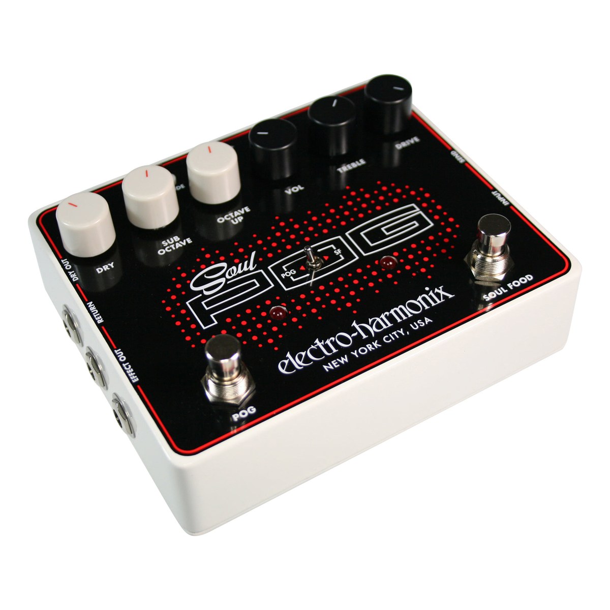 Phơ Overdrive Electro-Harmonix Soul POG Octave Multi-Effect – Góc nghiêng Soul POG nhìn từ bên phải