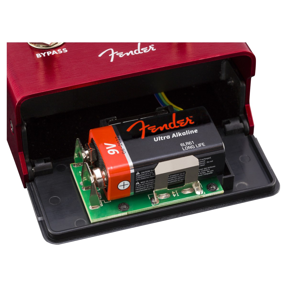 Phơ Overdrive Fender Santa Ana Overdrive – ngăn pin 9V nắp nam châm mở ra