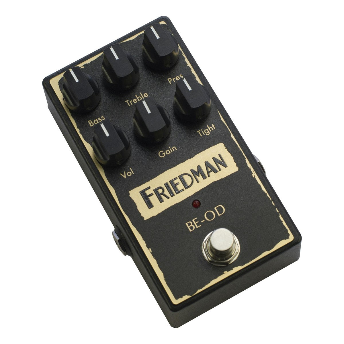 Friedman BE-OD đặt nghiêng sang trái, vỏ đen viền vàng kem