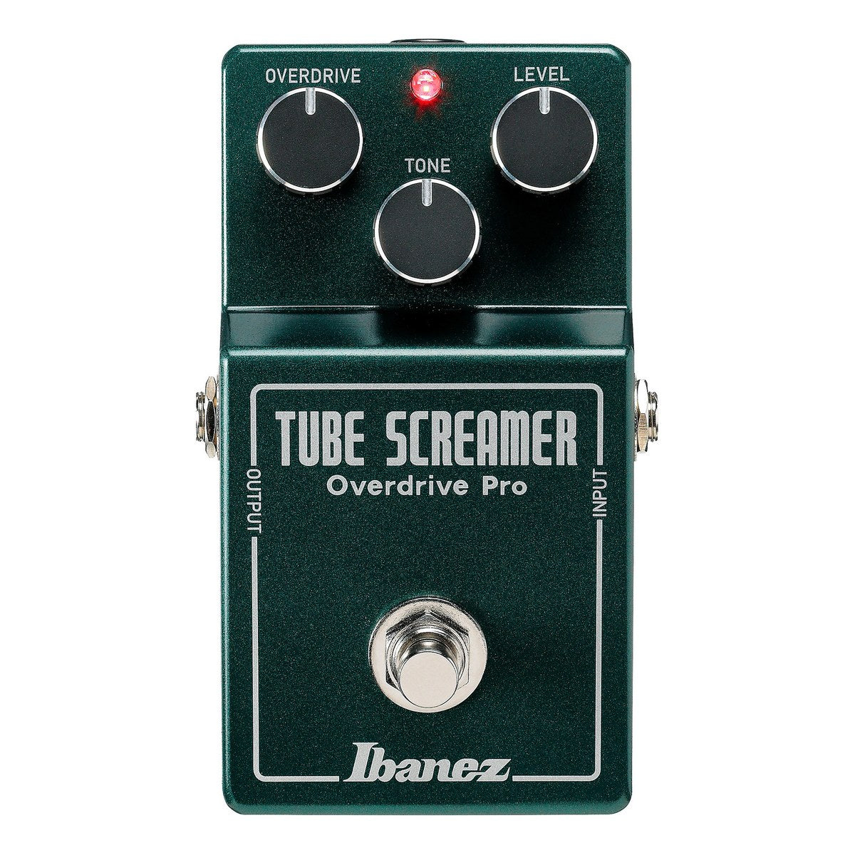 Ibanez TS808HWV2 Tube Screamer Hand Wired nhìn thẳng mặt trên, 3 núm OVERDRIVE, TONE, LEVEL