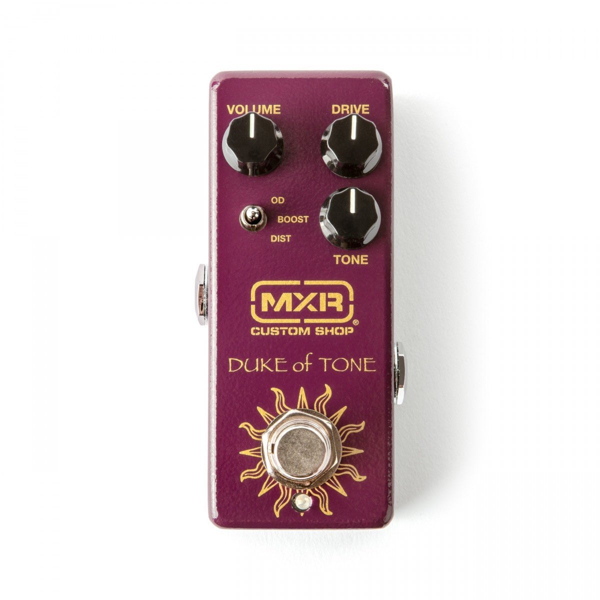 Phơ Overdrive MXR Duke of Tone CSP039 – mặt trên với núm VOLUME, DRIVE, TONE và gạt OD/BOOST/DIST