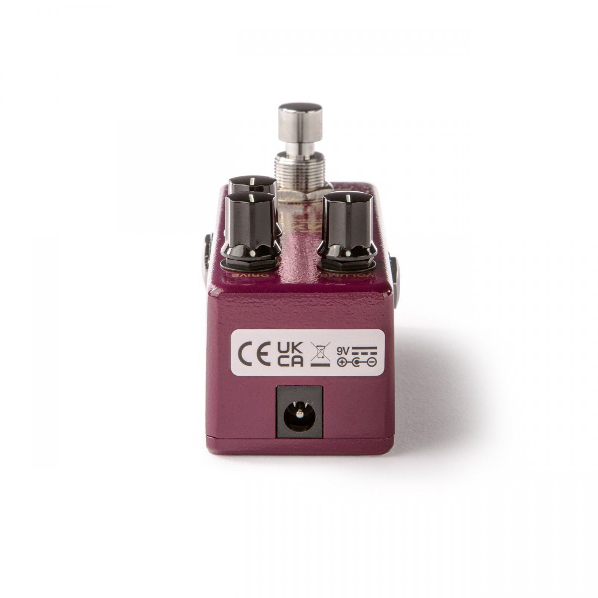 Phơ Overdrive MXR Duke of Tone CSP039 – đầu sau với cổng nguồn DC 9V và nhãn CE/UKCA