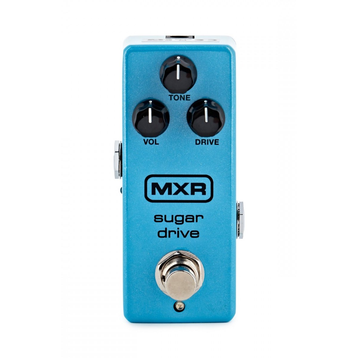 Phơ Overdrive MXR M294 Sugar Drive – mặt trên với 3 núm VOL, TONE, DRIVE và công tắc bàn đạp
