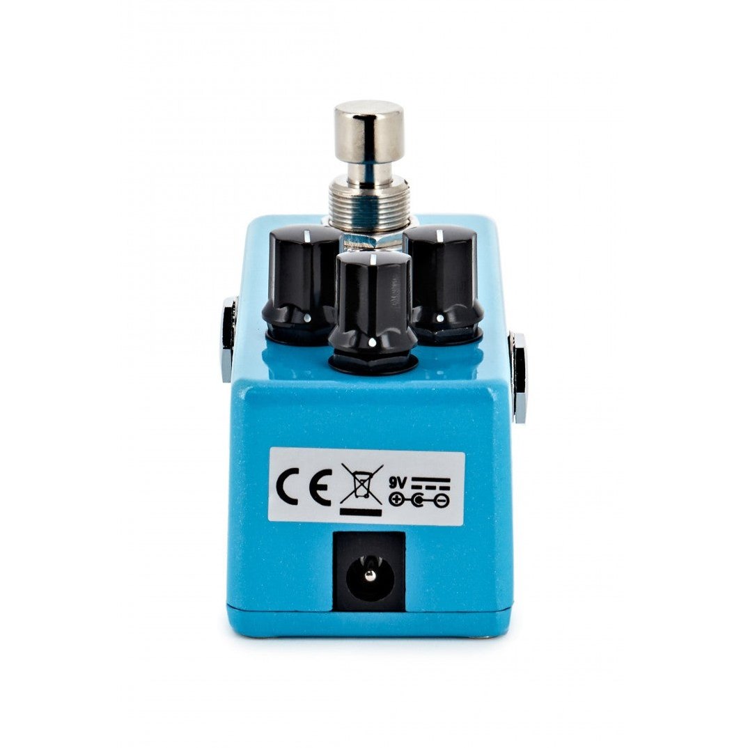 Phơ Overdrive MXR M294 Sugar Drive – đầu pedal phía núm vặn với cổng nguồn DC 9V và nhãn CE