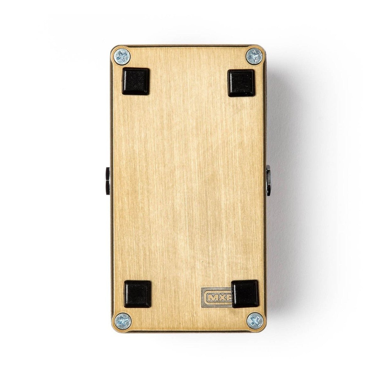 Phơ Overdrive MXR M77 Custom Badass Modified O.D. – mặt đáy vỏ vàng với 4 chân cao su và logo MXR