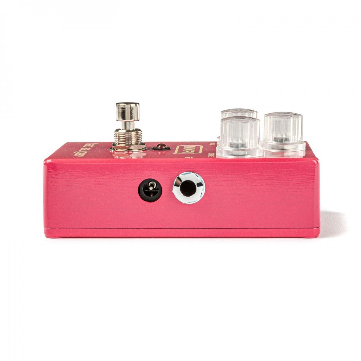 Phơ Overdrive MXR M94SE Fat Sugar Drive – cạnh phải với jack input 6.35mm và cổng nguồn DC bên cạnh