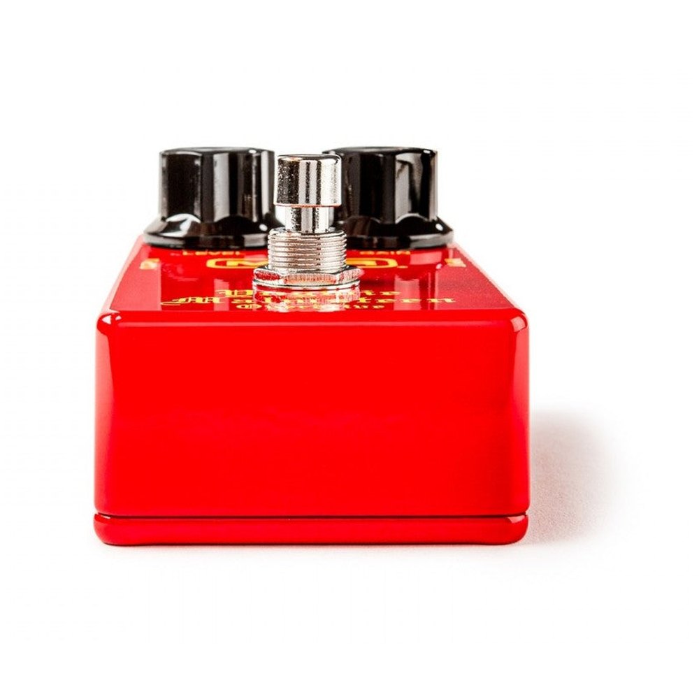 Phơ Overdrive MXR YJM308 Yngwie Malmsteen Overdrive – đầu dưới nhìn từ phía footswitch, 2 núm phía sau