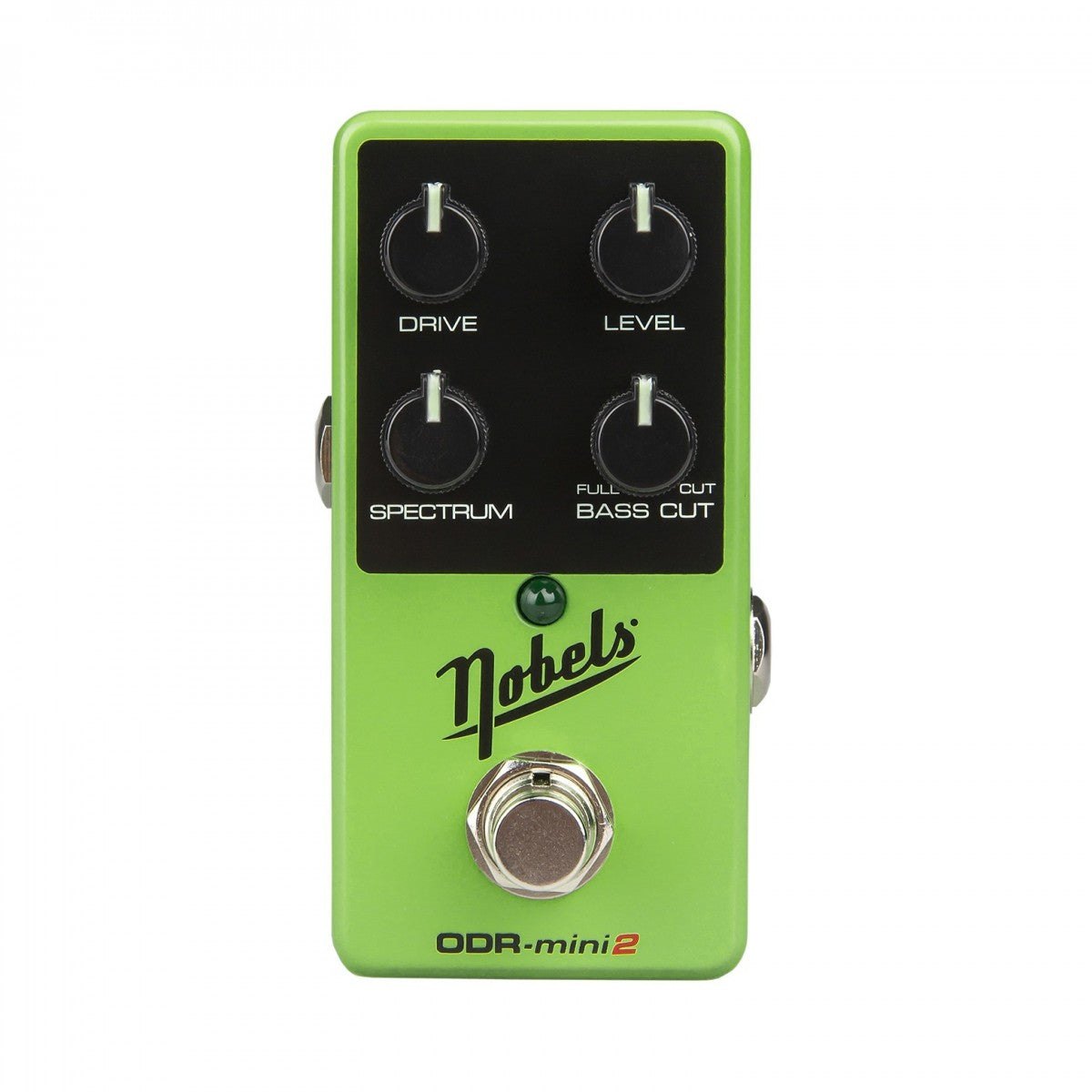 Phơ Overdrive Nobels ODR-Mini 2 – mặt trên với 4 núm DRIVE, LEVEL, SPECTRUM, BASS CUT