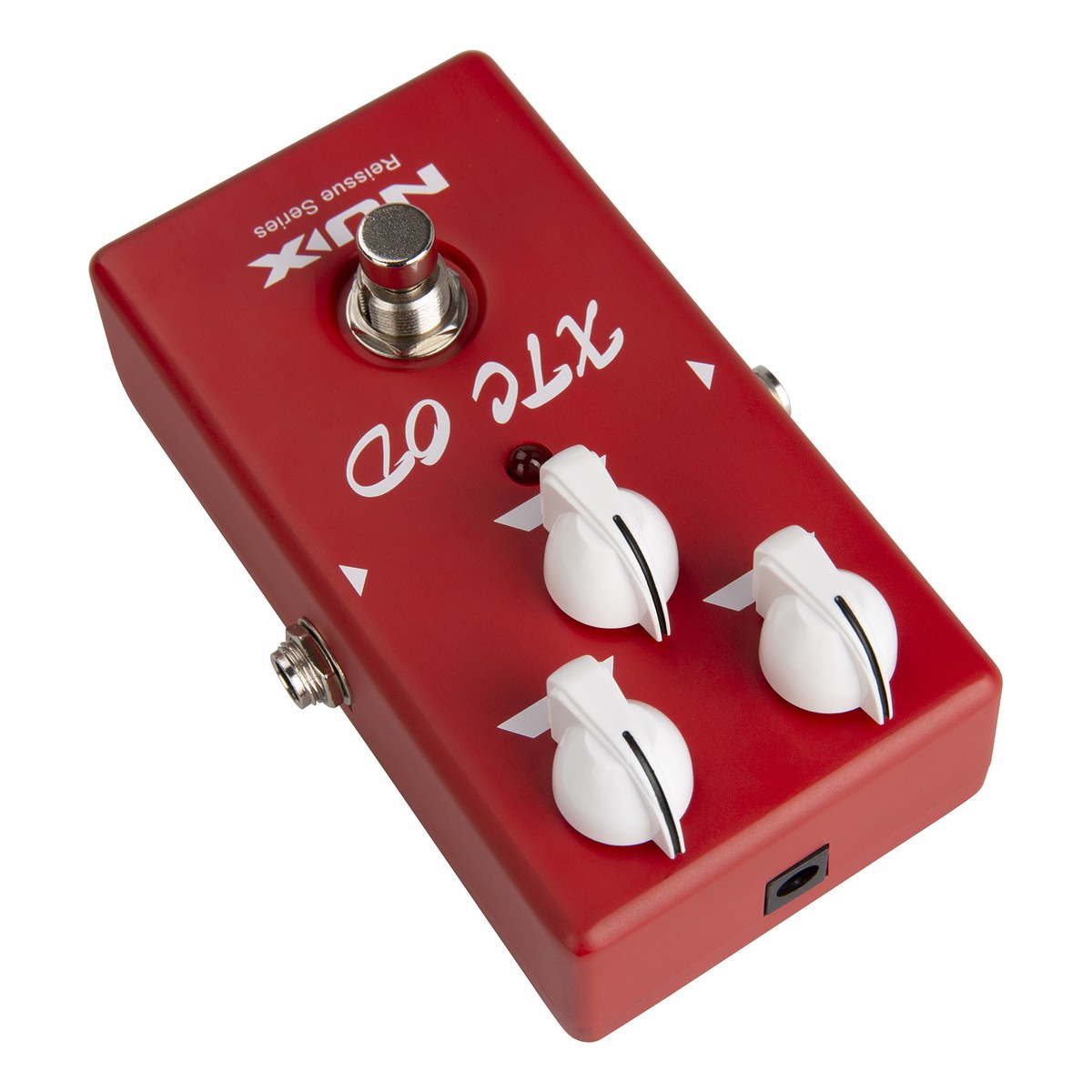 Phơ Overdrive NUX XTC OD – Góc nhìn từ phía đầu pedal XTC OD, thấy jack nguồn DC