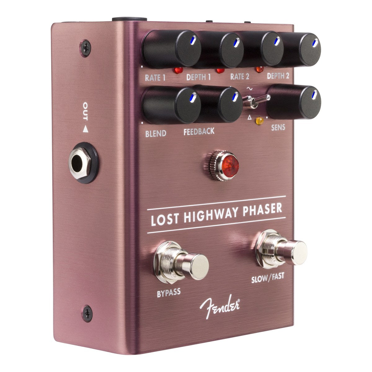 Phơ Phaser Fender Lost Highway Phaser – góc nghiêng thấy jack Output bên trái