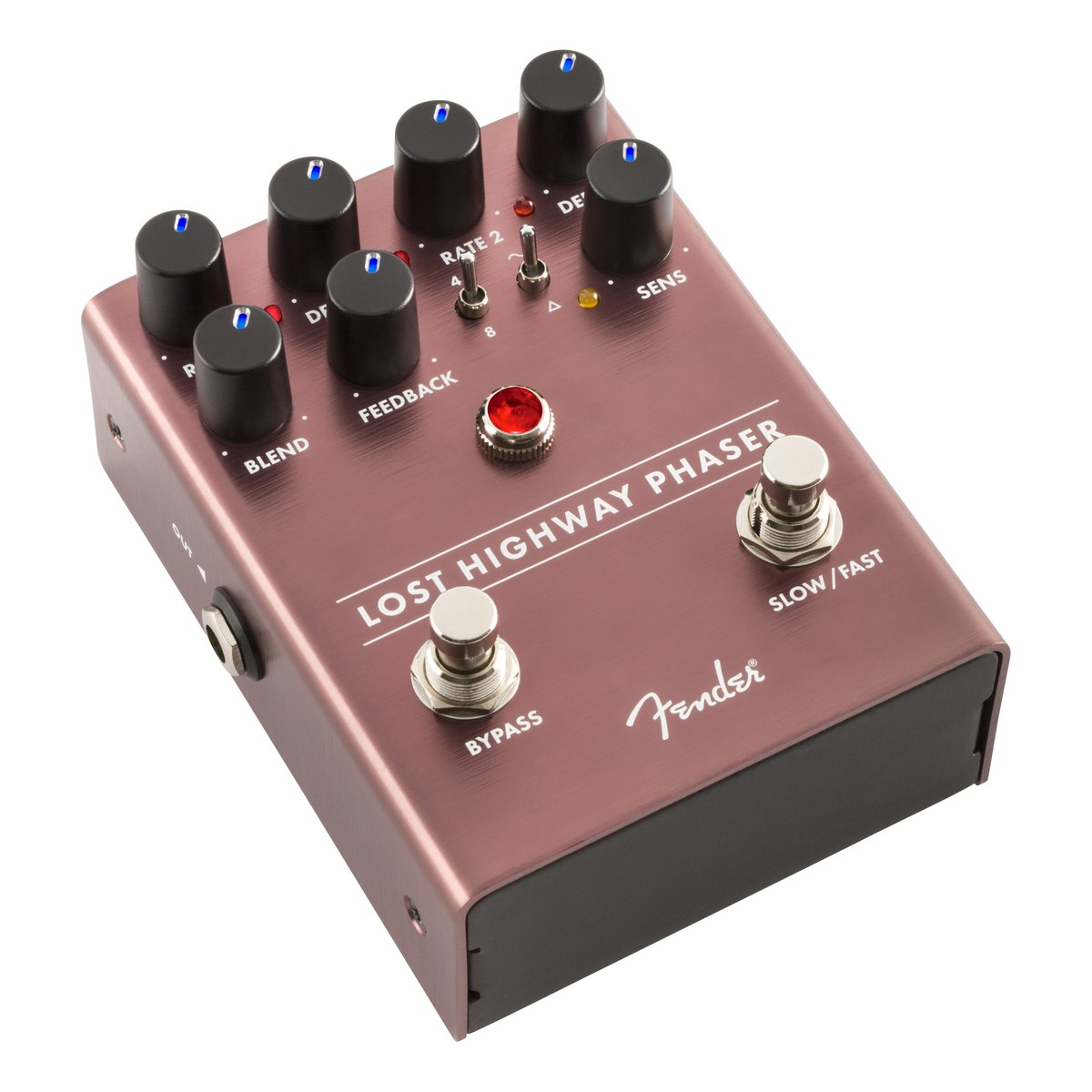 Phơ Phaser Fender Lost Highway Phaser – góc chéo từ trên nhìn toàn bộ mặt pedal Lost Highway