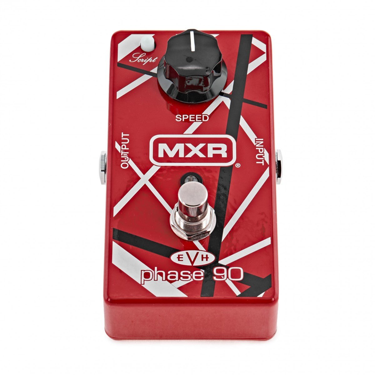 Phơ Phaser MXR EVH90 Phase 90 Eddie Van Halen – nhìn từ phía trước, logo MXR và chữ EVH phase 90