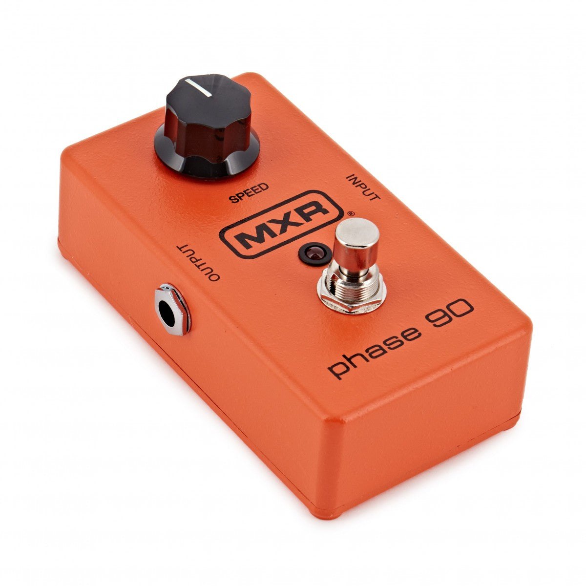Phơ Phaser MXR M101 Phase 90 – góc nghiêng bên trái, thấy cổng OUTPUT