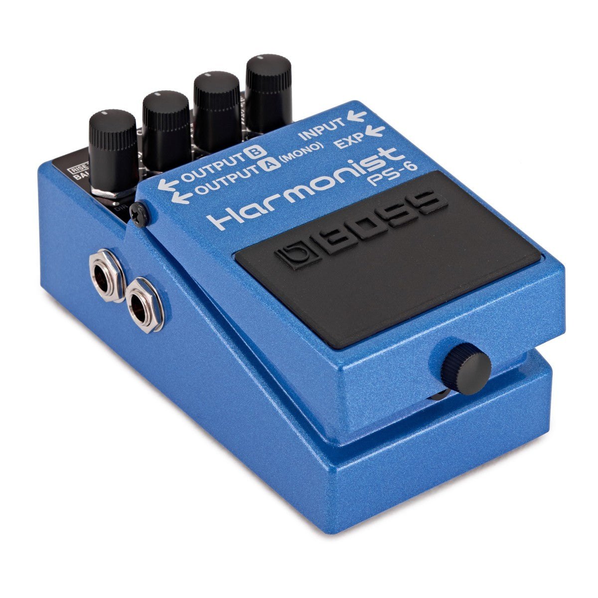 Phơ Pitch Shifter BOSS PS-6 Harmonist – góc nghiêng trái, thấy 2 cổng OUTPUT A (MONO) và B