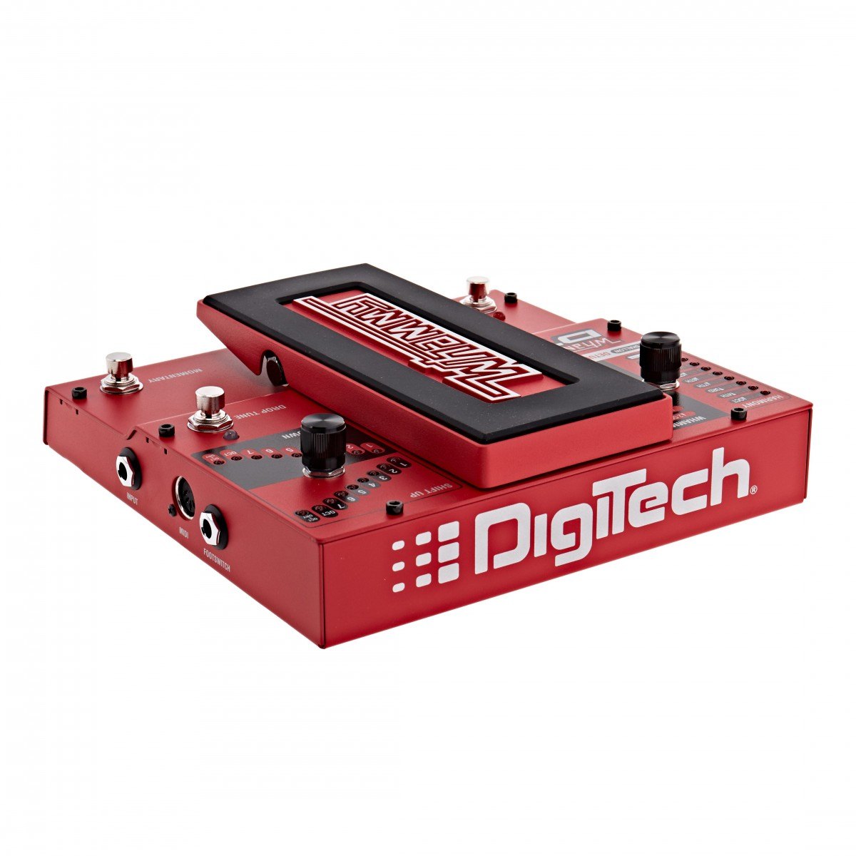Phơ Pitch Shifter DigiTech Whammy DT – góc 3/4 với logo DigiTech lớn trên cạnh thân và các cổng jack