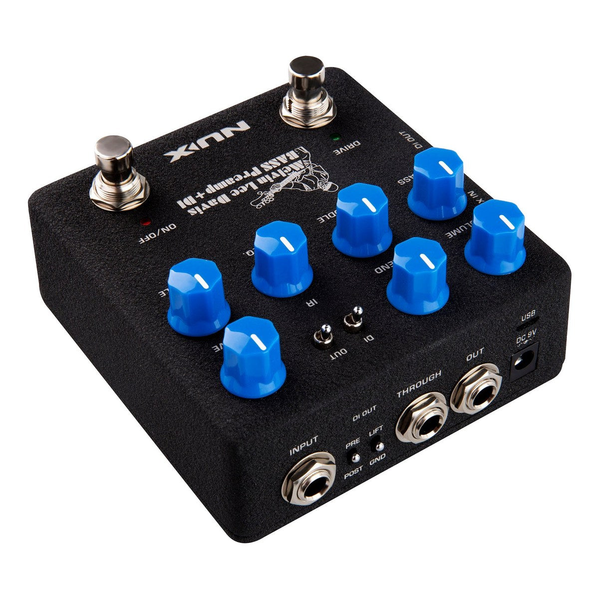 Phơ Preamp Bass NUX MLD Bass Preamp + DI NBP-5 – Góc nghiêng từ phía sau