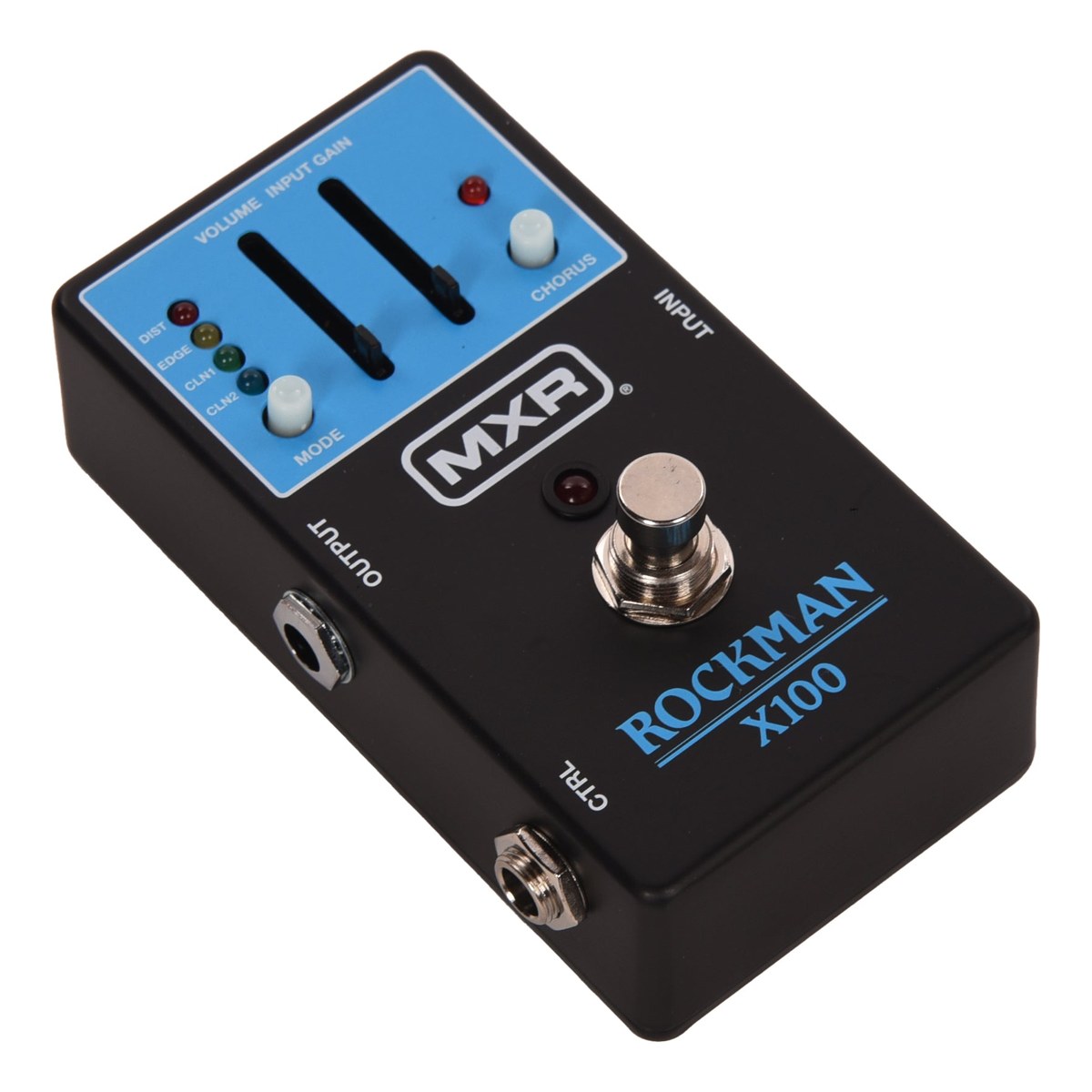 MXR Rockman X100 nhìn nghiêng, thấy jack OUTPUT và CTRL