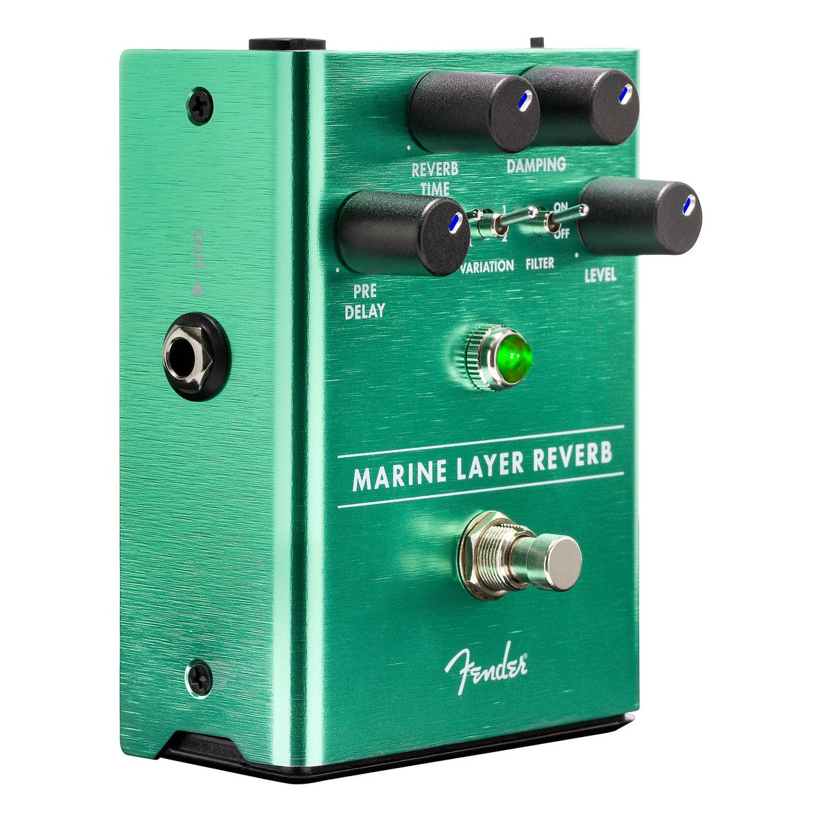 Phơ Reverb Fender Marine Layer Reverb - Marine Layer Reverb nhìn nghiêng thấy hông trái với jack OUT