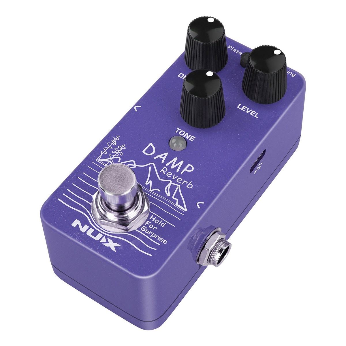 Phơ Reverb NUX Damp Reverb NRV-3 – Góc nghiêng trái NUX Damp Reverb NRV-3