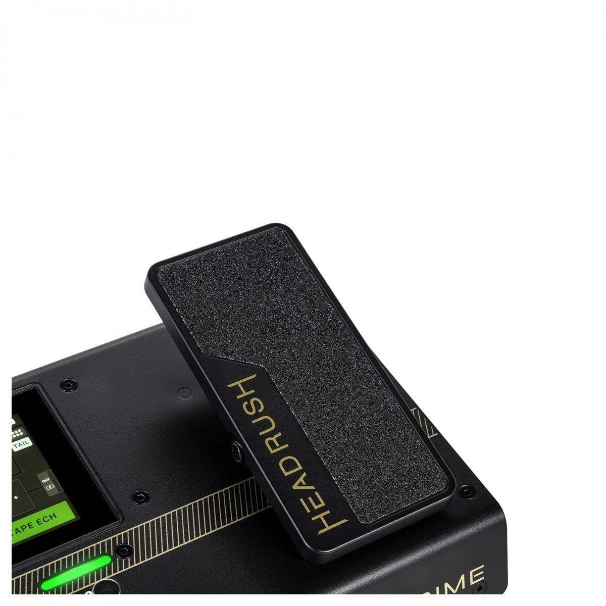 Phơ Tổng HeadRush Flex Prime – cận cảnh pedal expression tích hợp có logo HEADRUSH