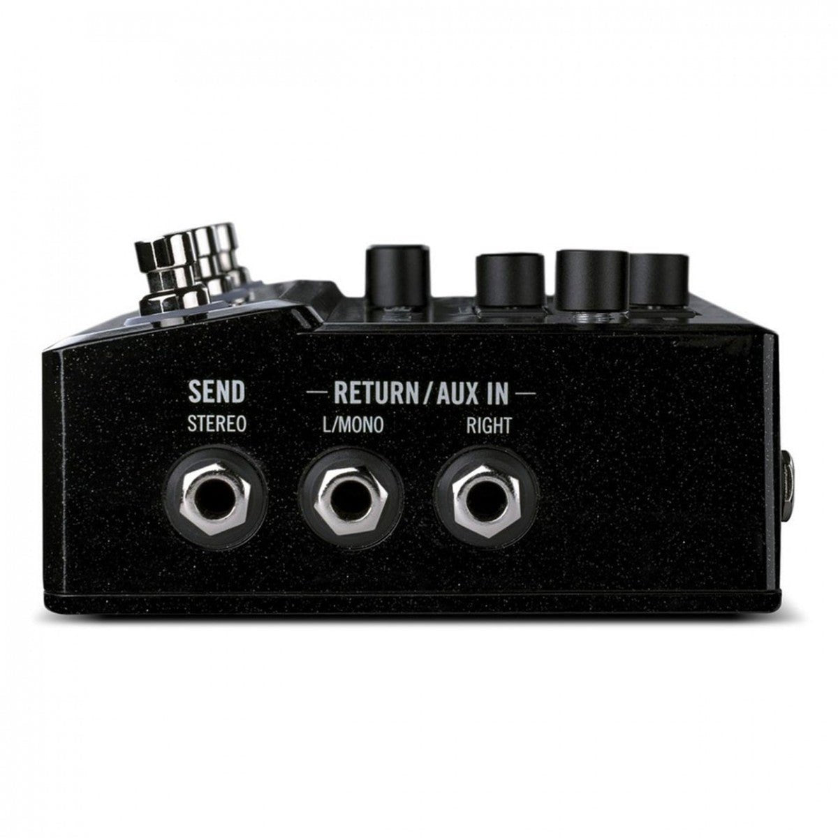 Phơ Tổng Line 6 HX Stomp – cạnh bên với cổng SEND STEREO và RETURN/AUX IN L/MONO, RIGHT