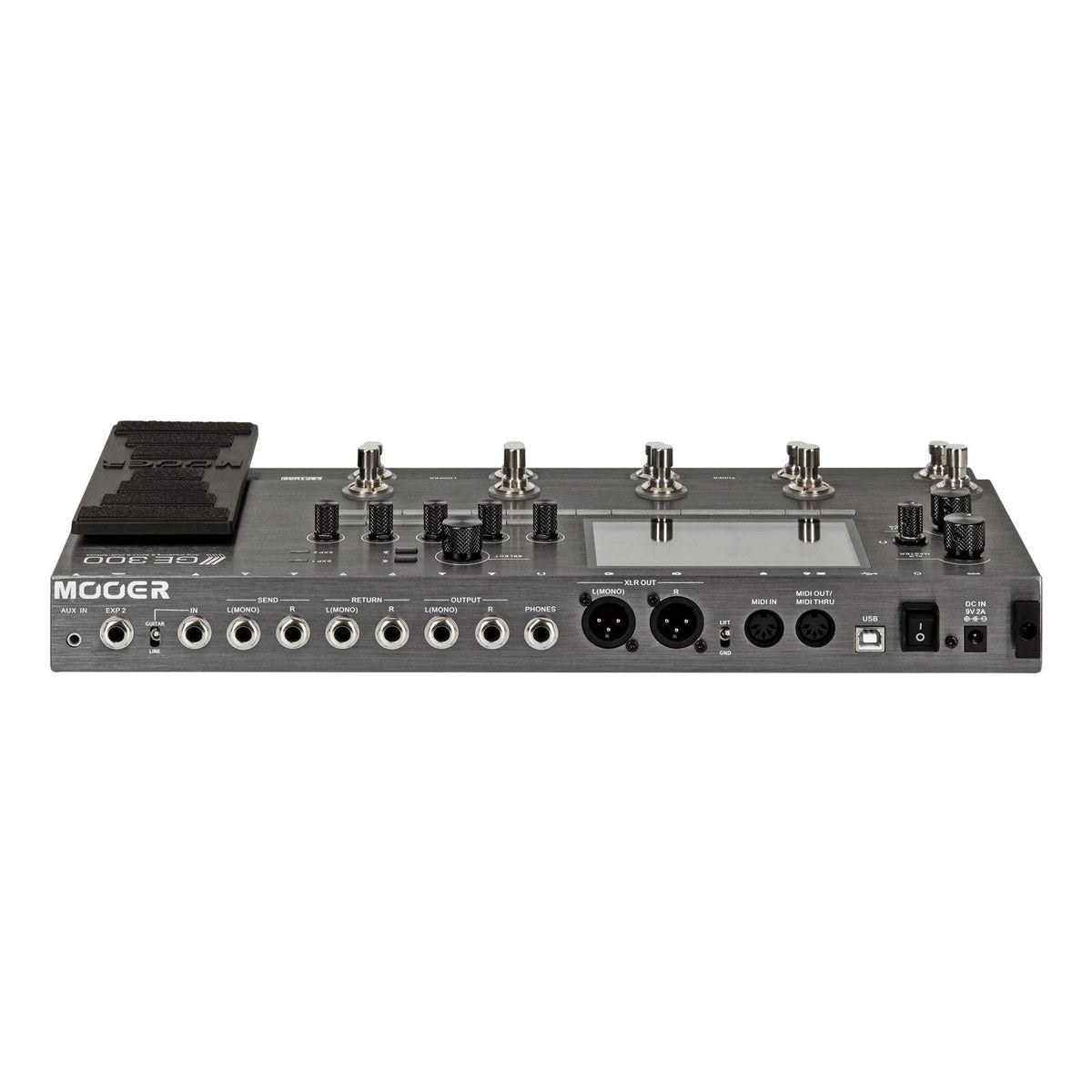 Phơ Tổng Mooer GE300 – mặt sau Mooer GE300 với toàn bộ cổng kết nối
