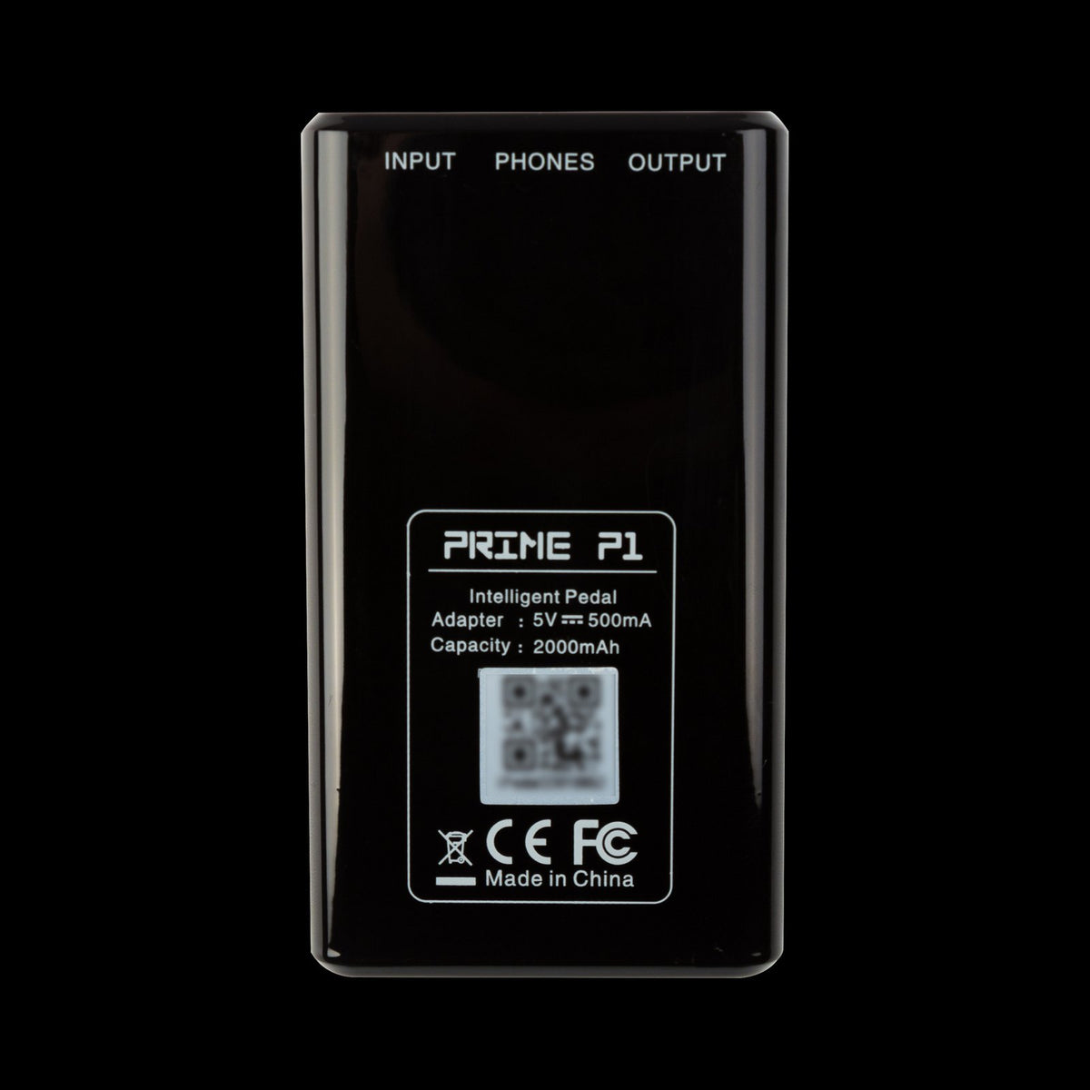 Phơ Tổng Mooer Prime P1 – mặt sau với nhãn PRIME P1 và các cổng INPUT, PHONES, OUTPUT