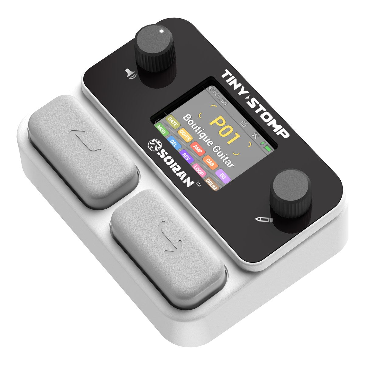 Phơ Tổng Soran Tiny Stomp – góc nghiêng phải nhìn từ phía trên