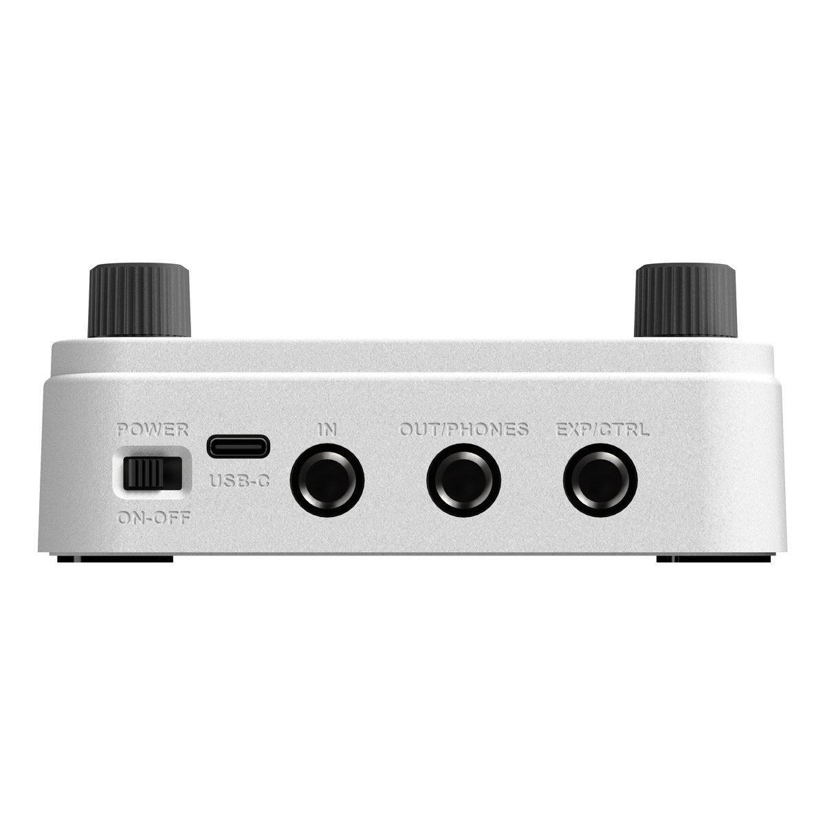 Phơ Tổng Soran Tiny Stomp – mặt sau: công tắc POWER, cổng USB-C, IN, OUT/PHONES, EXP/CTRL