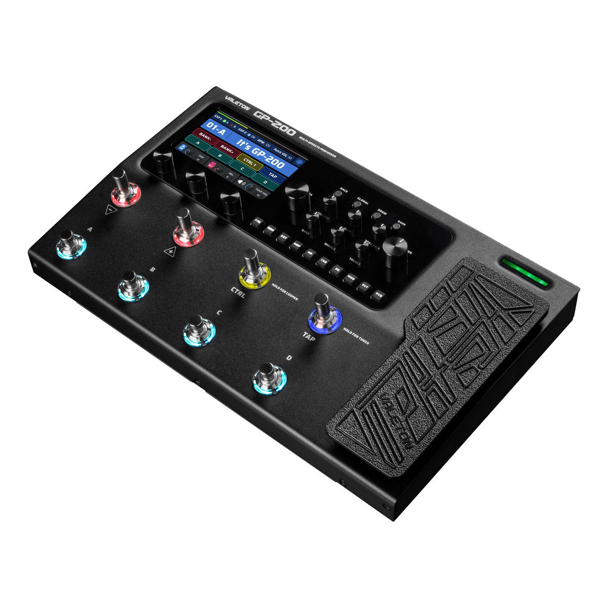 Phơ Tổng Valeton GP-200 – góc nghiêng với pedal expression tích hợp