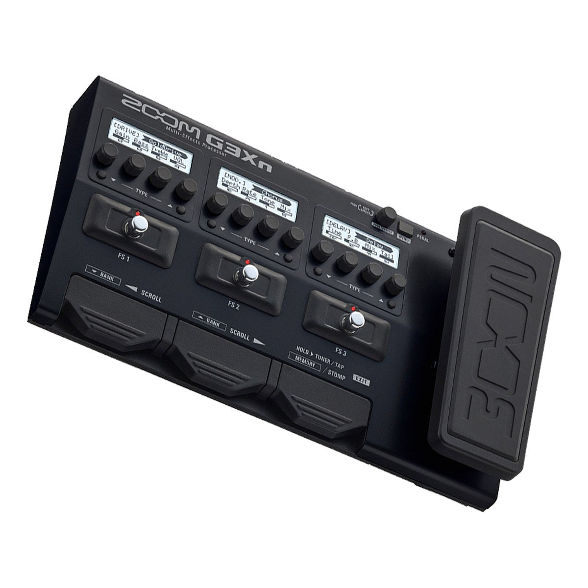 Phơ Tổng Zoom G3Xn – góc nghiêng trái phía pedal expression