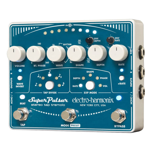 Phơ Tremolo Electro-Harmonix Super Pulsar Stereo Tap Tremolo