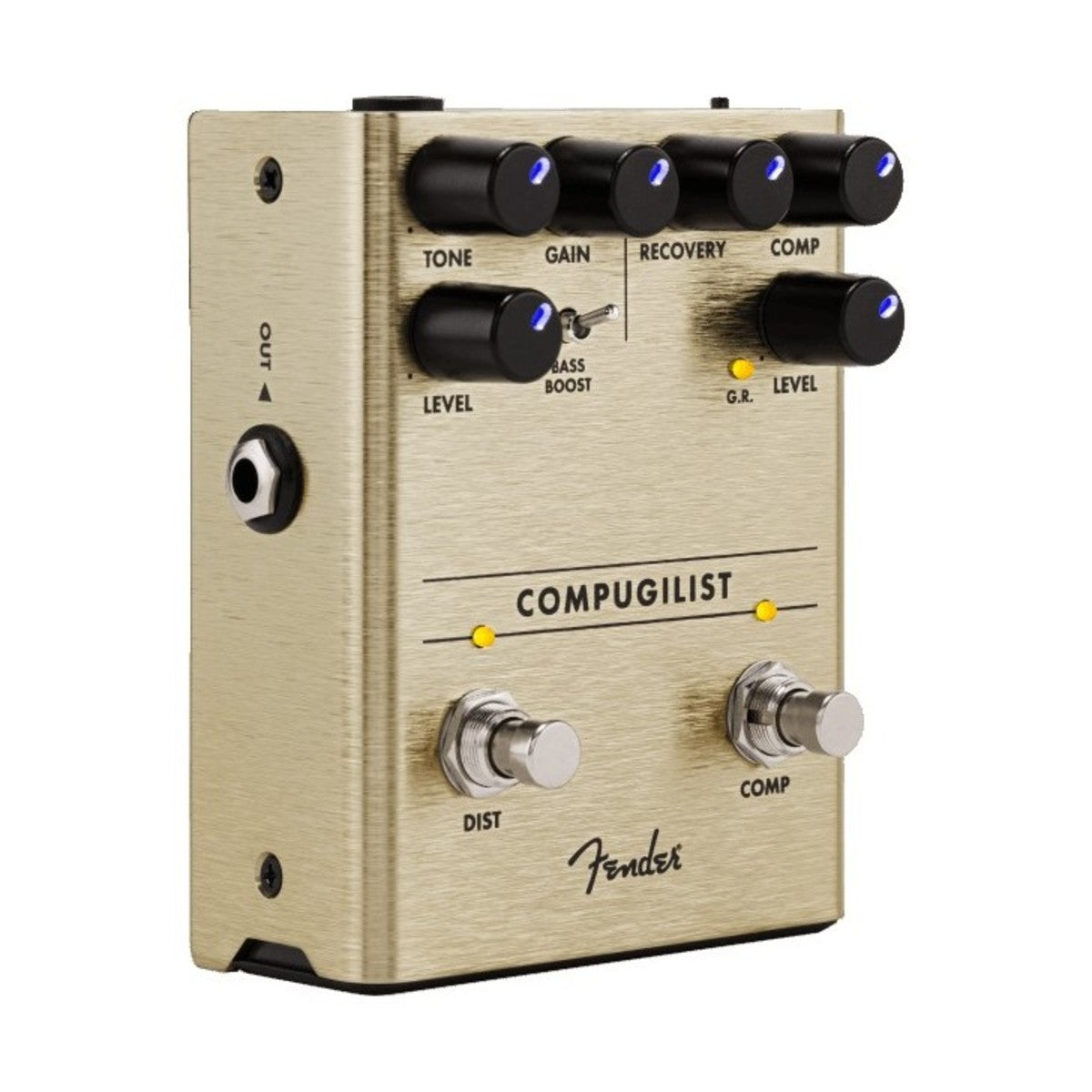 Fender Compugilist Compressor/Distortion Guitar Effects Pedal, Analog Pedal