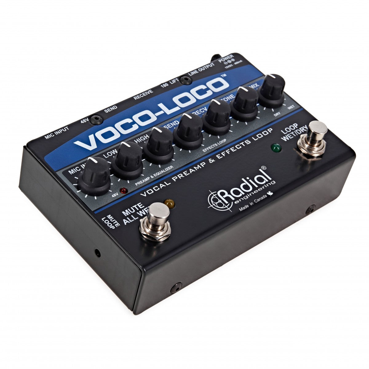 EQ Pedal Guitar Radial Voco-Loco Effects Switcher for Vocals and Instruments