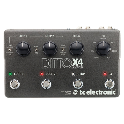 Looper Pedal Guitar TC Electronic Ditto X4 Dual Track