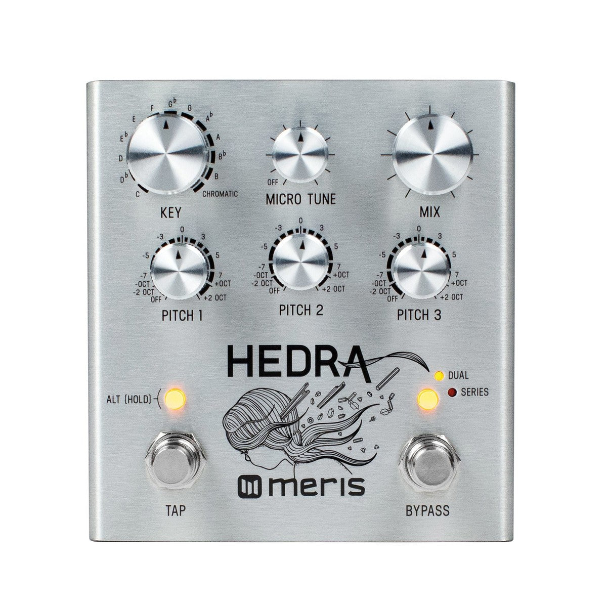 Octave Pedal Guitar Meris Hedra 3-Voice Rhythmic Pitch Shifter