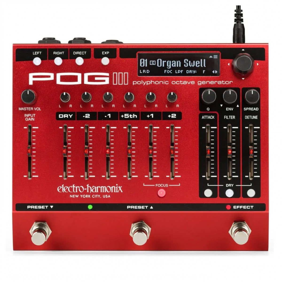 Octave Pedal Guitar Electro Harmonix POG3 Polyphonic