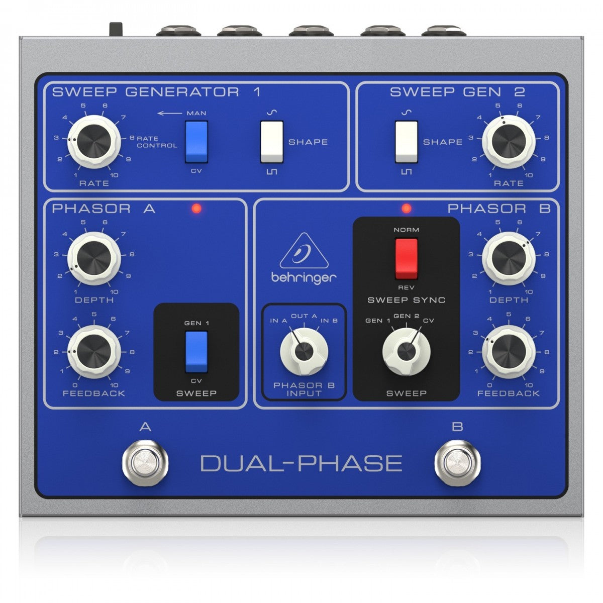 Phaser Pedal Guitar Behringer DUAL-PHASE