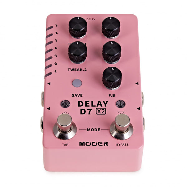 Reverb Pedal Guitar Mooer X2 Series D7 Delay