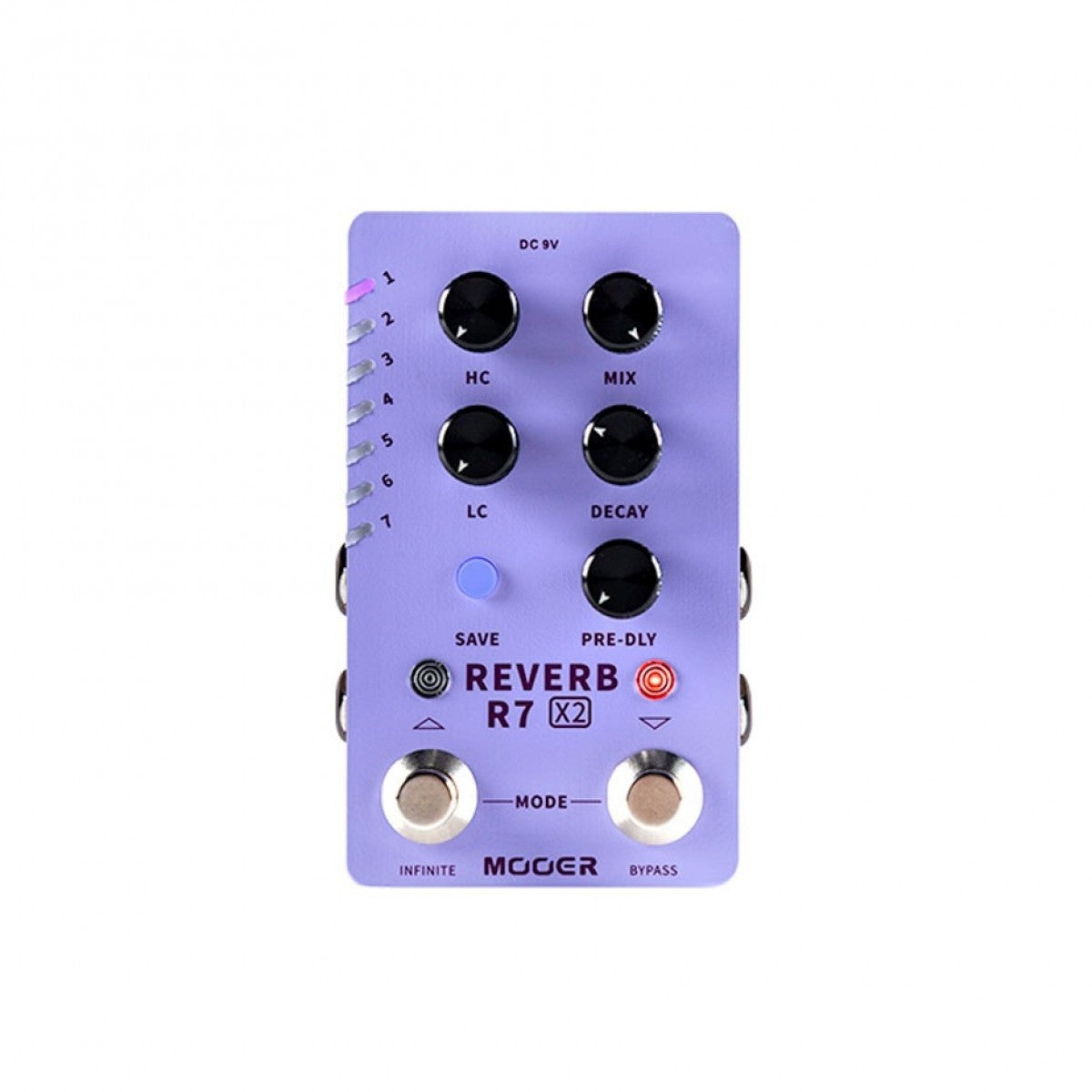 Reverb Pedal Guitar Mooer X2 Series R7