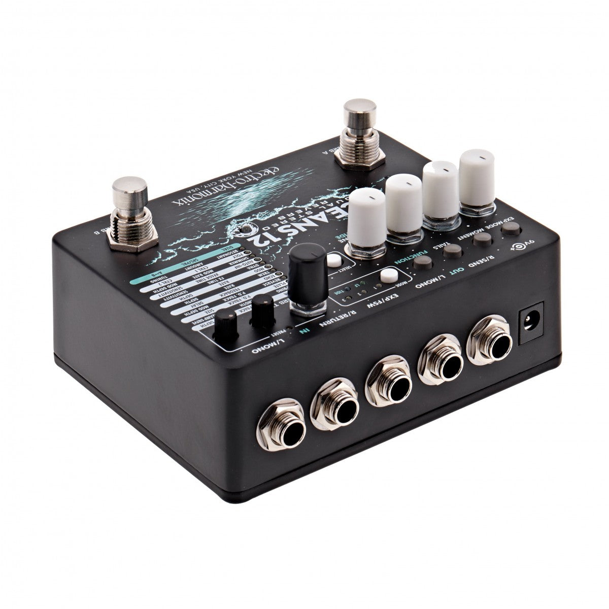 Reverb Pedal Guitar Electro Harmonix Oceans 12 Dual Stereo