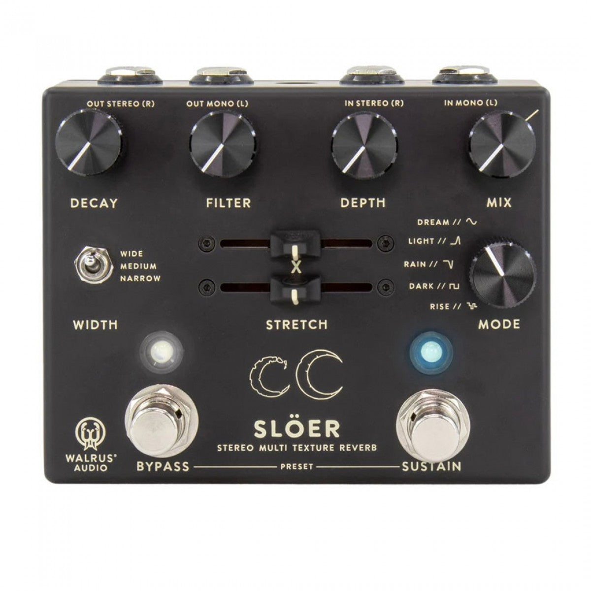 Reverb Pedal Guitar Walrus Audio Slöer Stereo Ambient