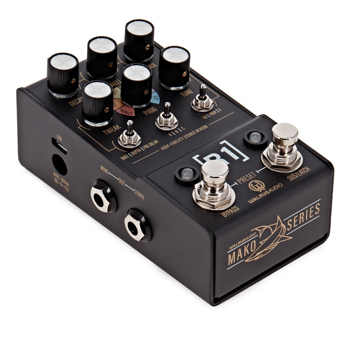 Reverb Pedal Guitar Walrus Audio Mako R1 High-Fidelity Stereo