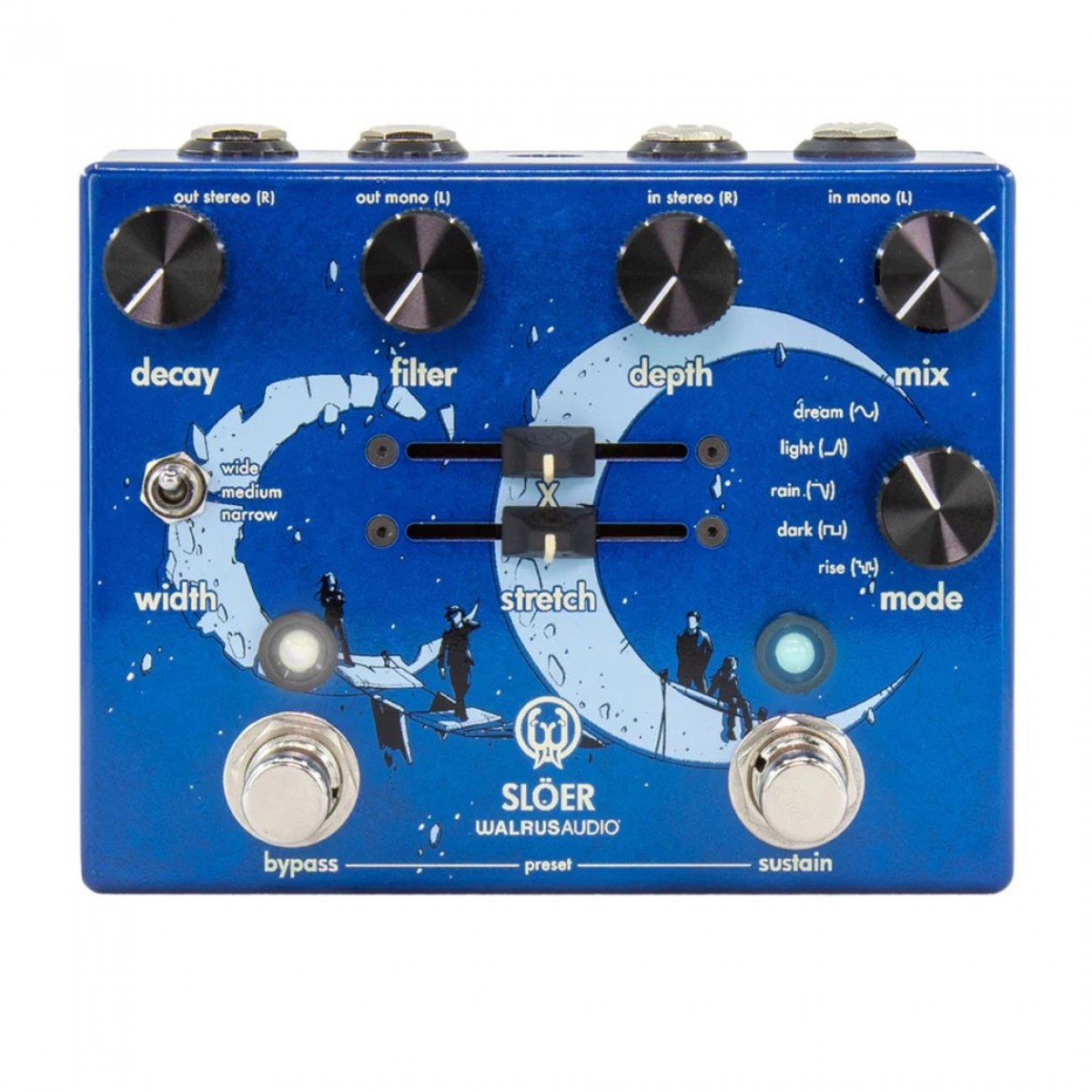 Reverb Pedal Guitar Walrus Audio Slöer Stereo Ambient