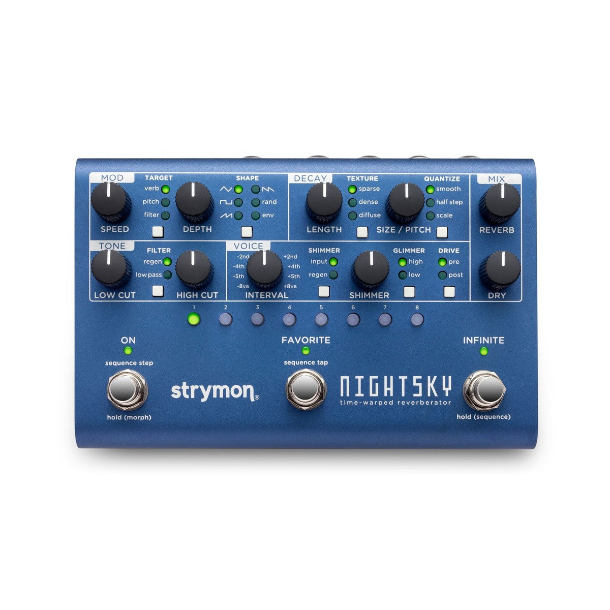 Reverb Pedal Guitar Strymon NightSky Time Warped