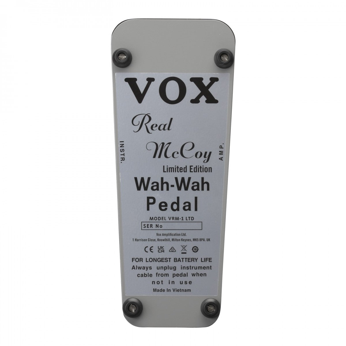 Wah Pedal Guitar Vox Limited Edition VRM-1 Real McCoy