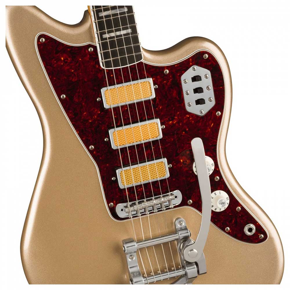 Đàn Guitar Điện Fender Gold Foil Jazzmaster HHH, Ebony Fingerboard