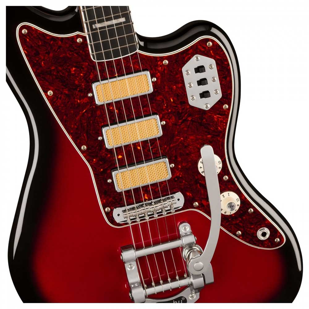 Đàn Guitar Điện Fender Gold Foil Jazzmaster HHH, Ebony Fingerboard